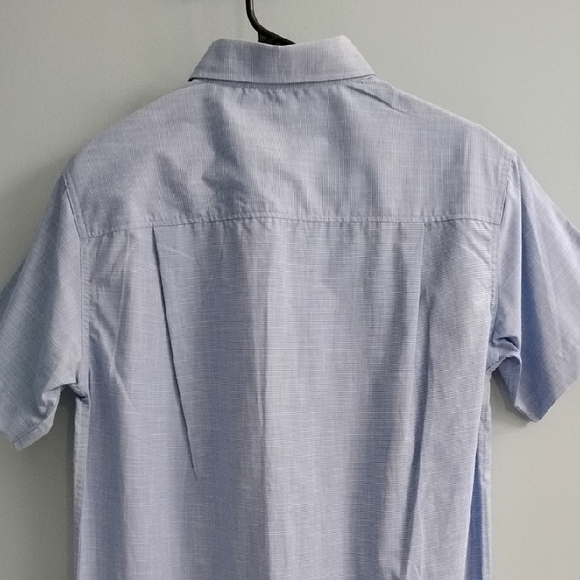 NWT North Hudson Palace Blue Button Down Short Sleeve Shirt Size Small - Picture 6 of 7